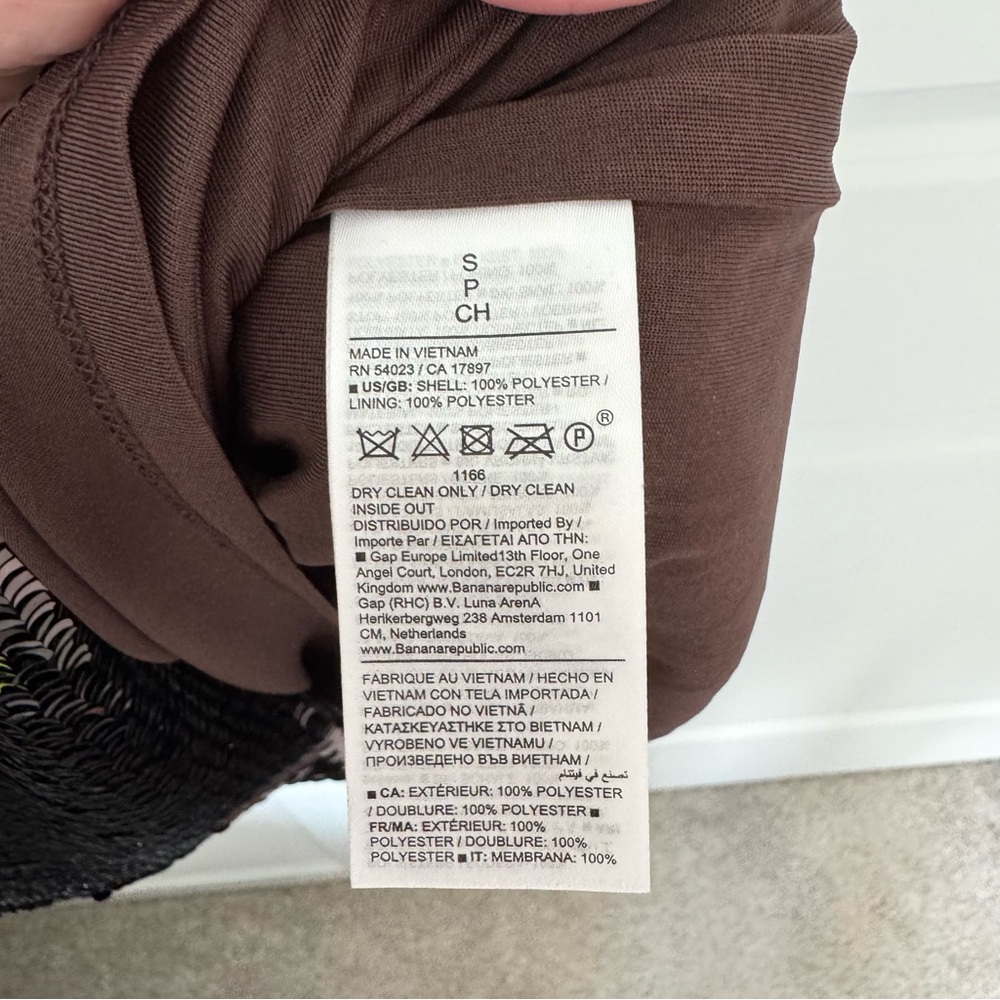 NWT Banana Republic Stretch Sequin Mini Dress Size Small Brown Party Fall Glam - Picture 16 of 16